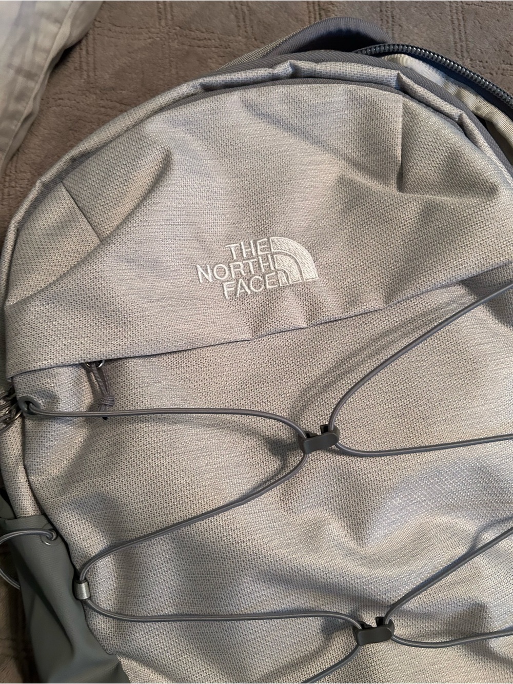 The North Face Borealis Light Gray and Charcoal Backpack - Picture 9 of 14